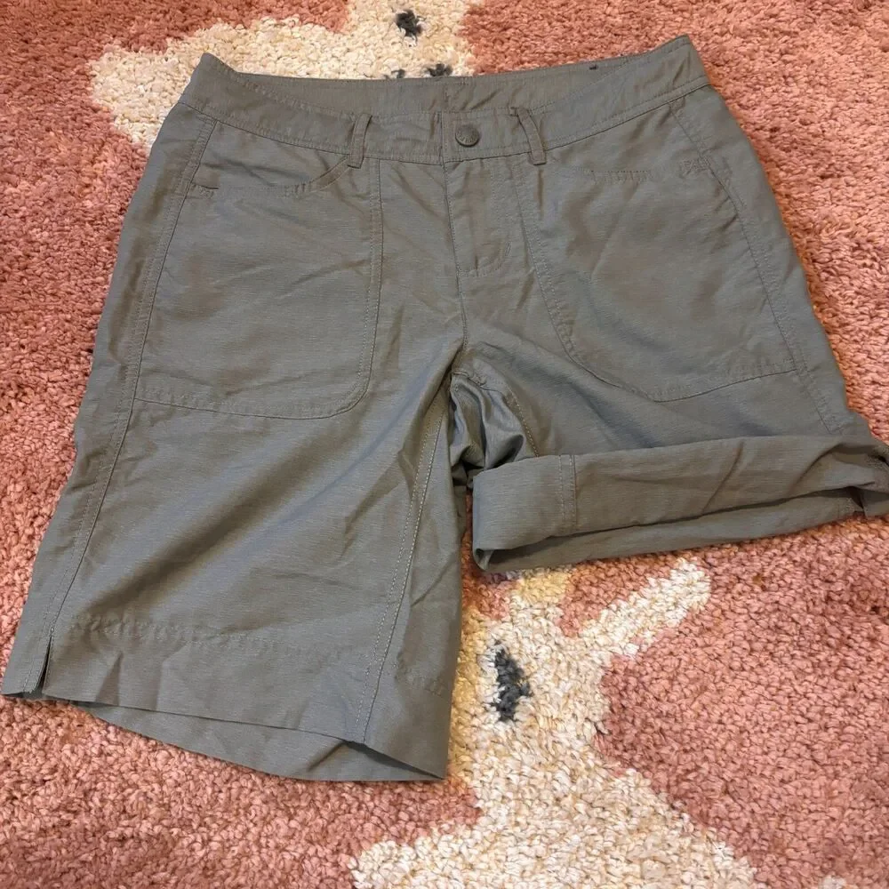 THE NORTH FACE Never Stop Shorts Womens Size 4 Gray Outdoor Hiking Pockets Zip